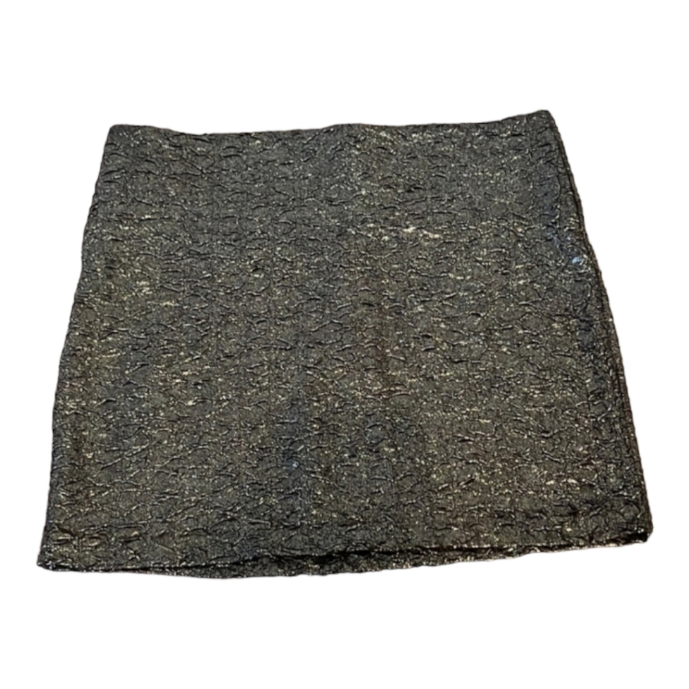 2/$20 BCBGeneration gunmetal black and gold mini skirt